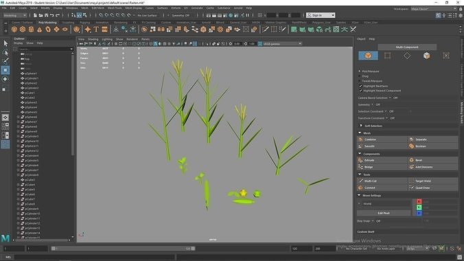 3d model of plants and fruits Free low-poly 3D model
