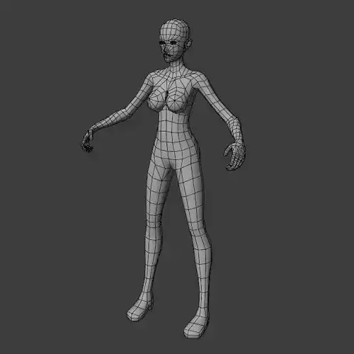 Low-Poly Female Basemesh