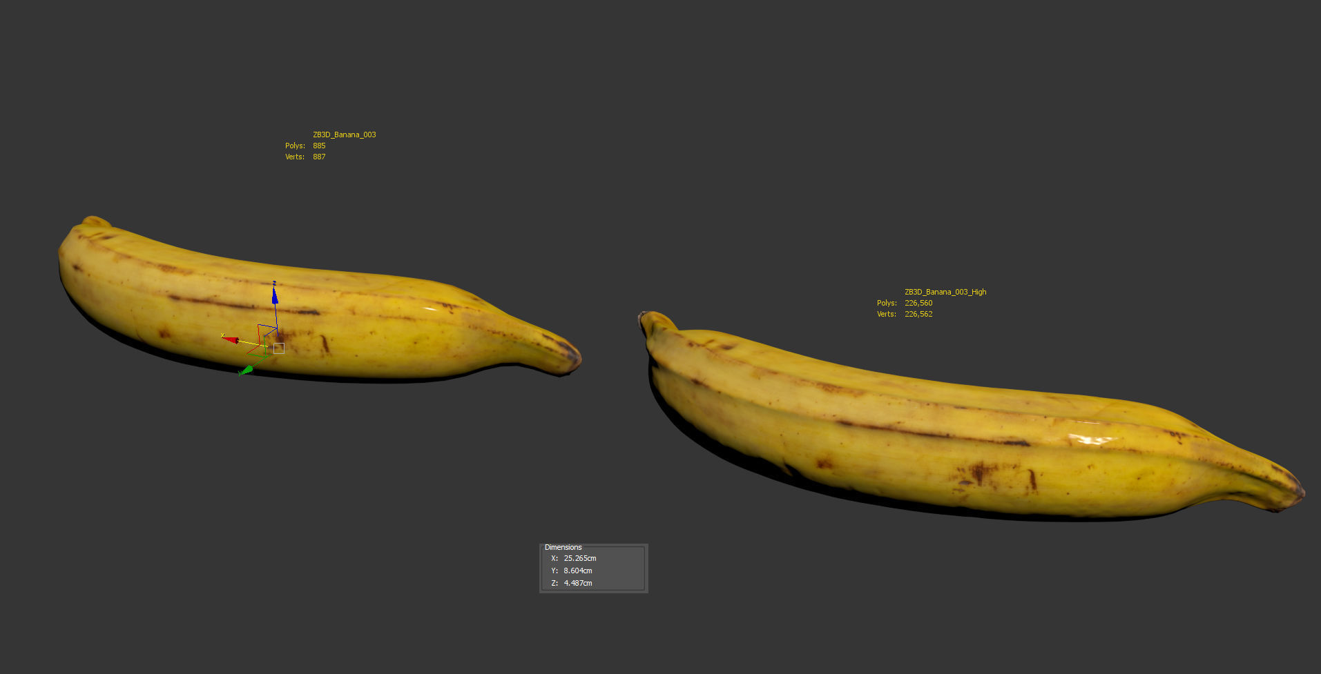 Banana 3D model_9