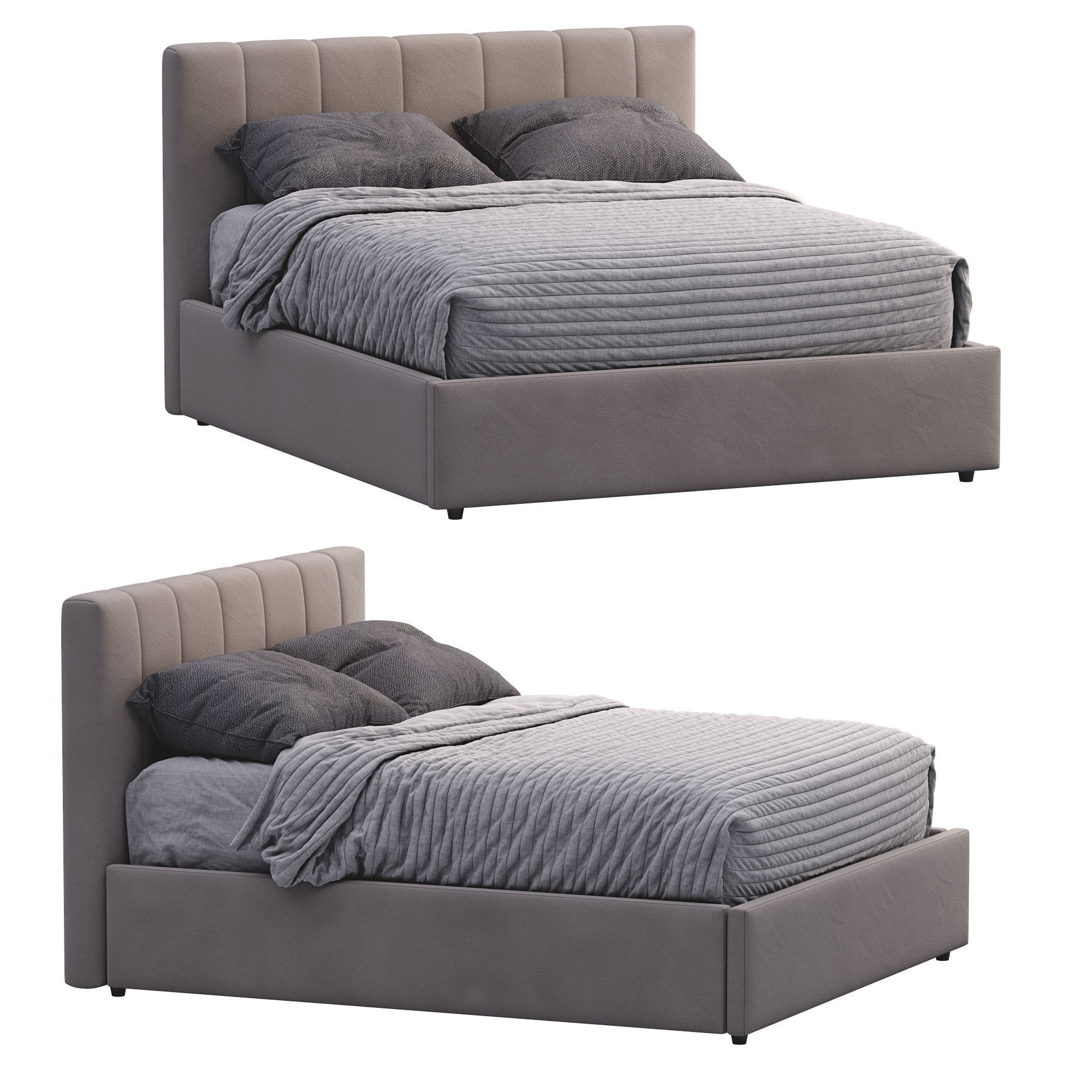 Emmett Low Profile Bed 3D model_11