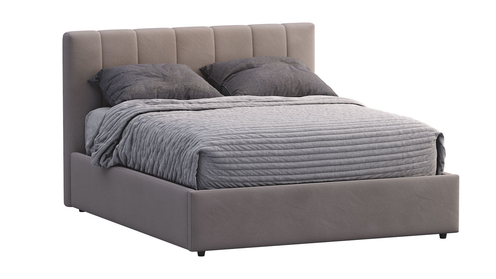 Emmett Low Profile Bed 3D model_3