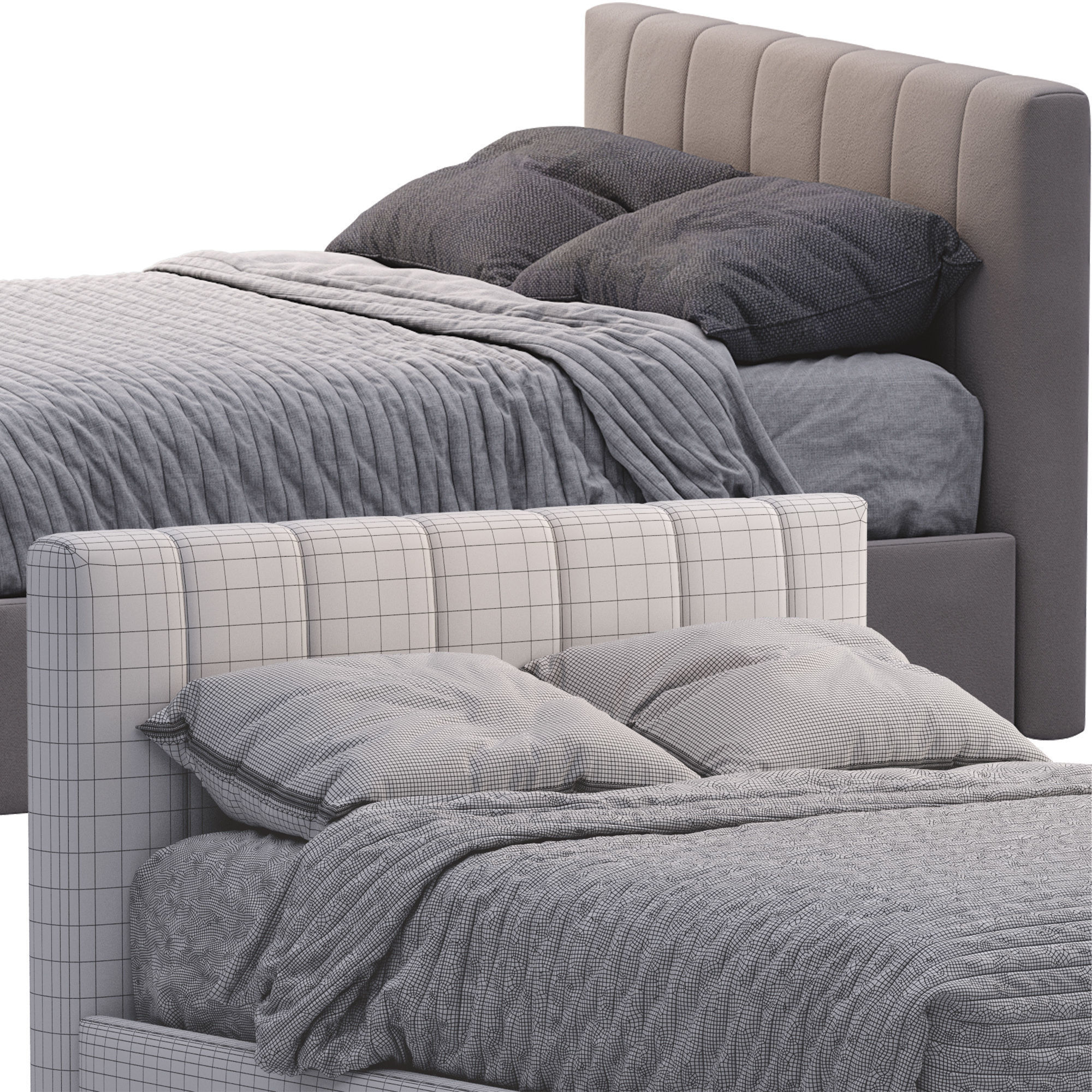Emmett Low Profile Bed 3D model_12