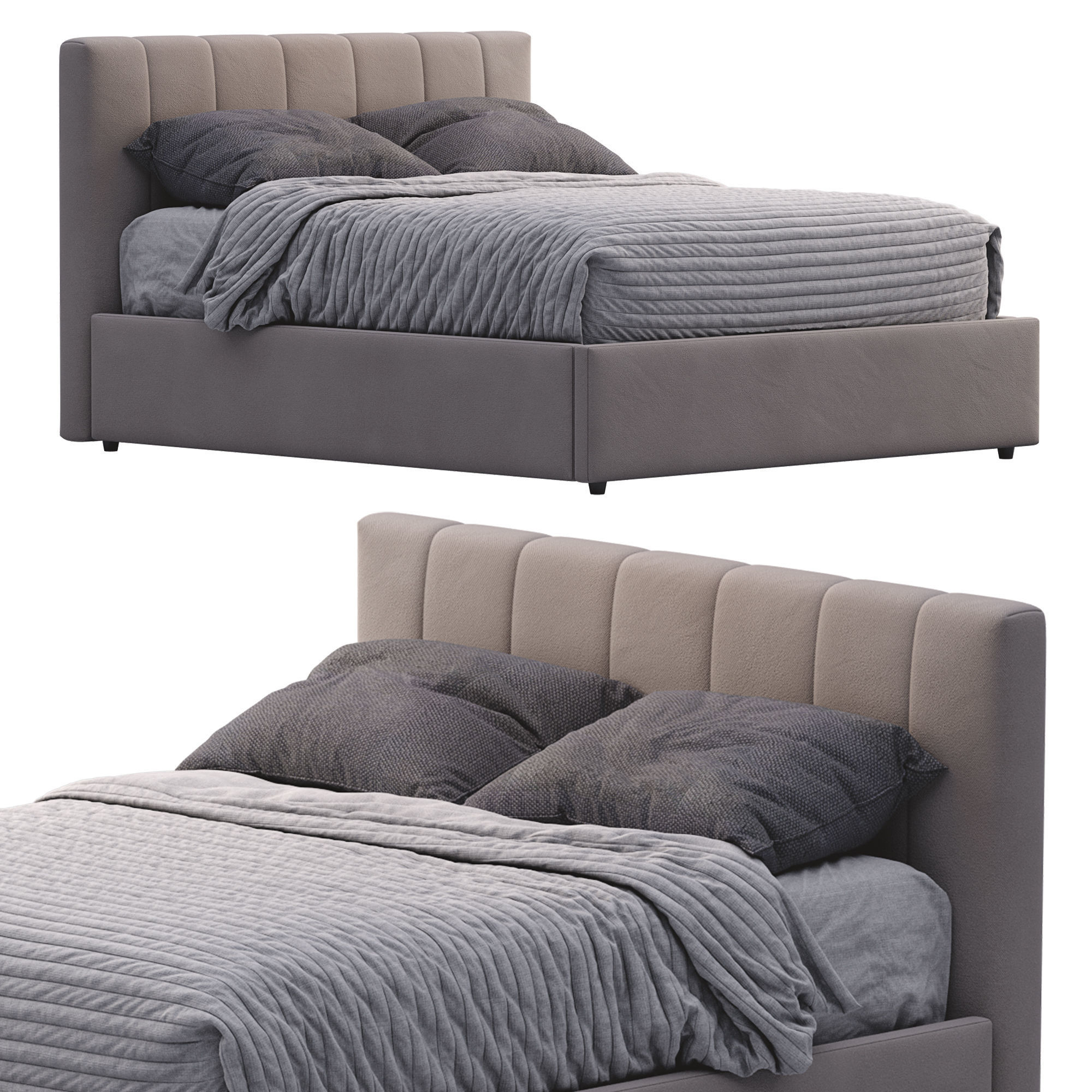 Emmett Low Profile Bed 3D model_1