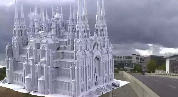 Fantasy Cathedral Very Grand gothic 3D model