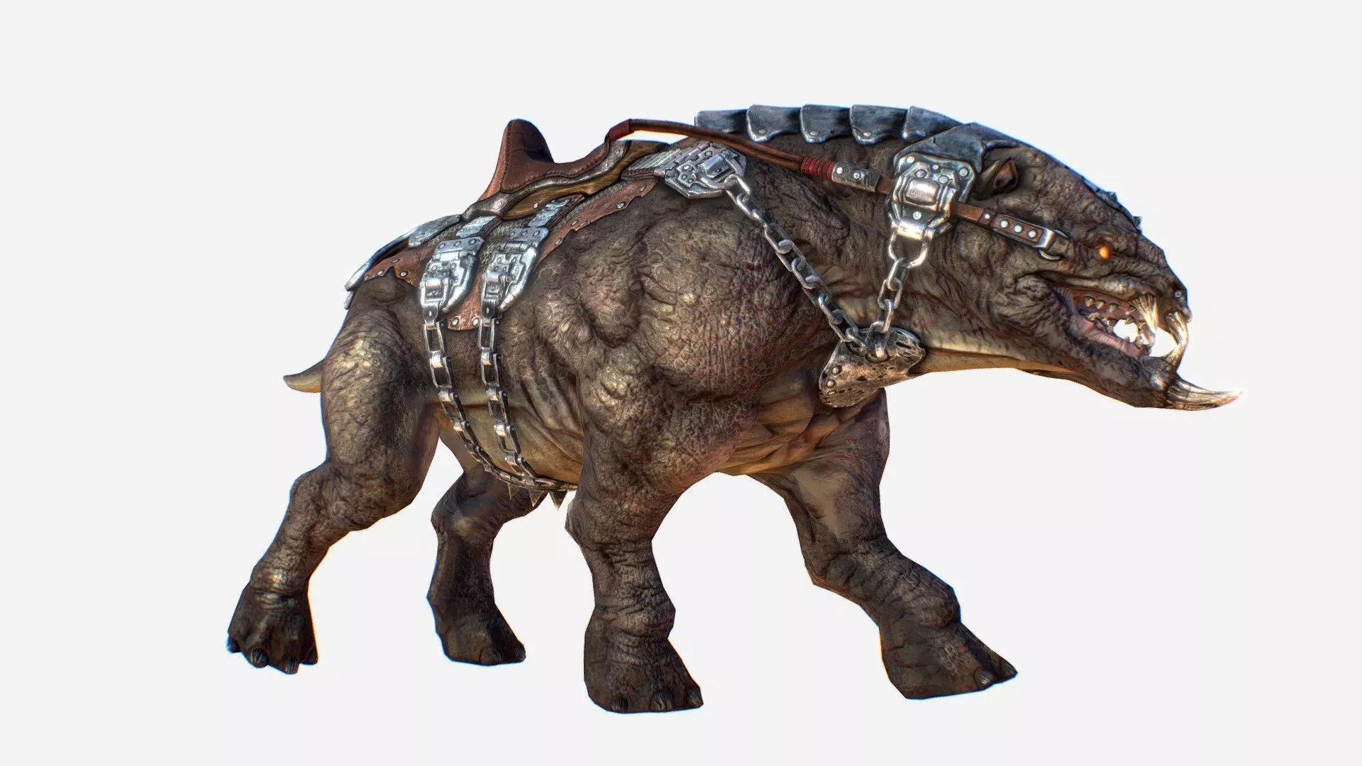 Creature mount Mastodont Free low-poly 3D model