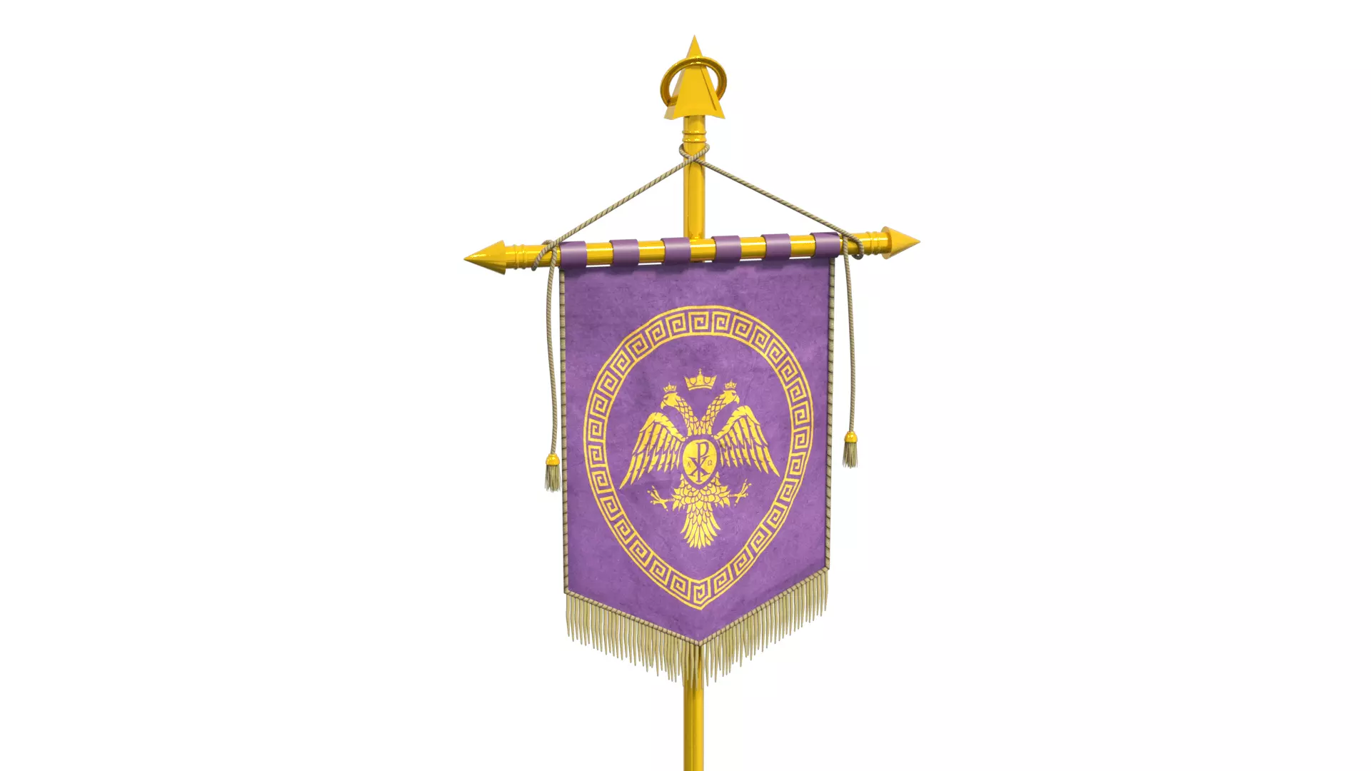 medieval flag 3D model_0