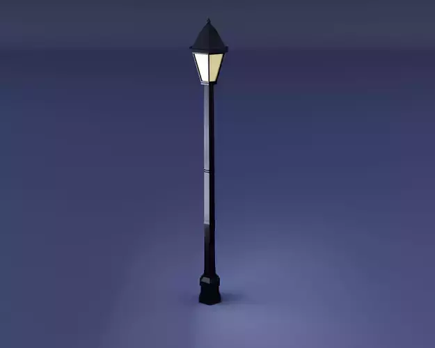 Street lantern Low-poly 3D model