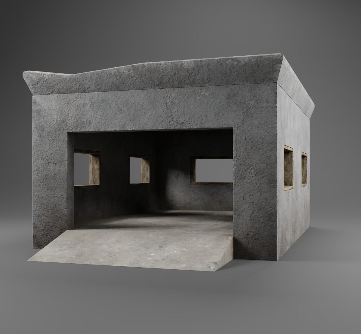 Garage asset Low-poly 3D model_3