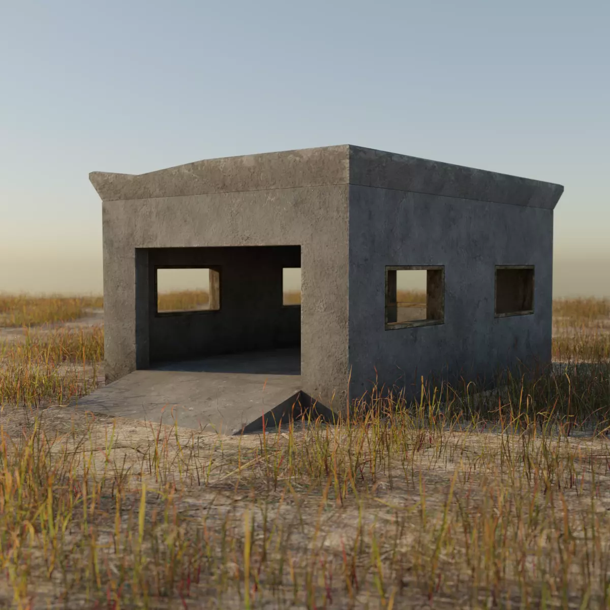 Garage asset Low-poly 3D model_0