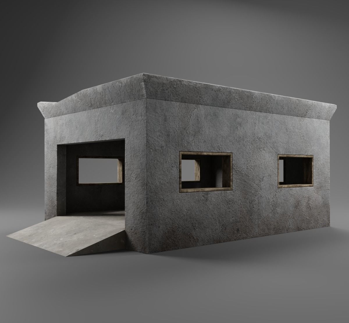 Garage asset Low-poly 3D model_4