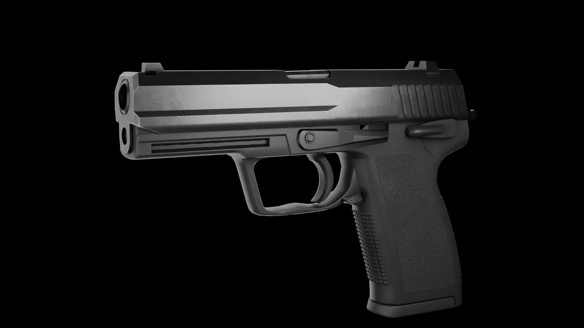 HK USP9mm Handgun Low-poly 3D model_0