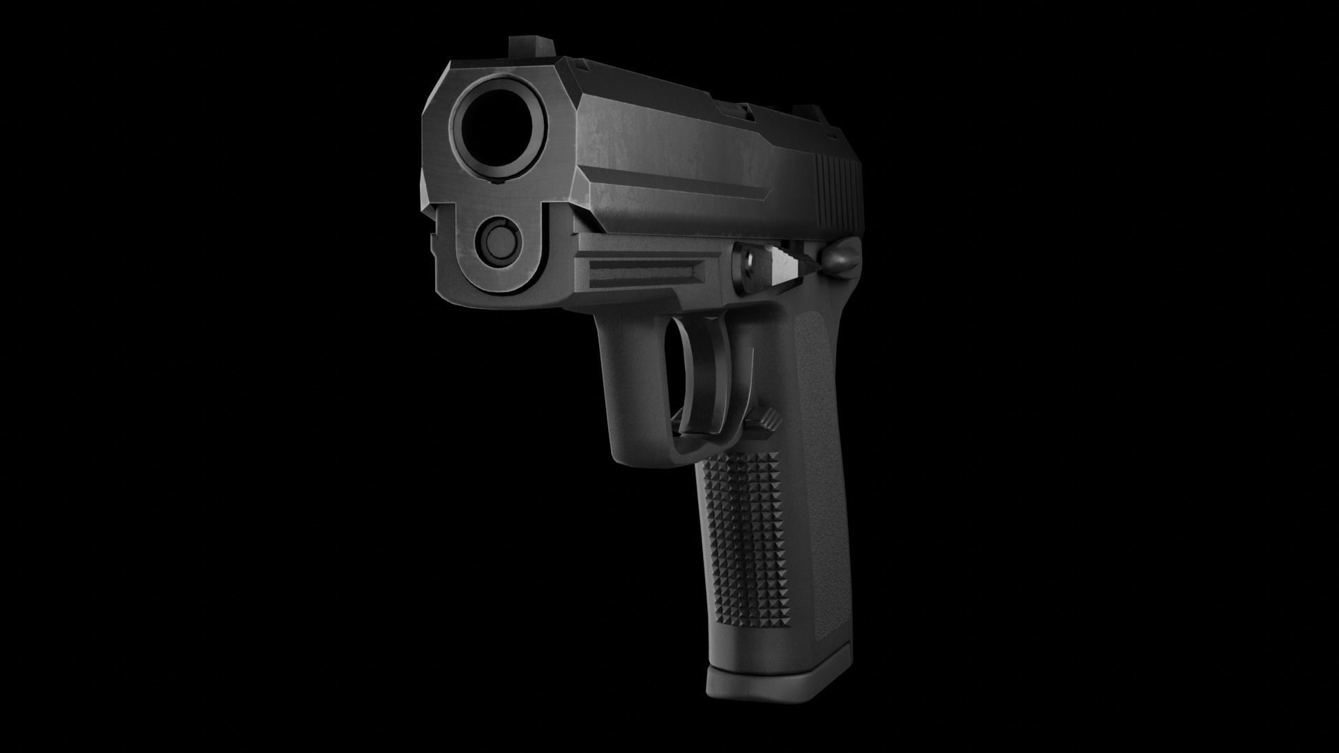 HK USP9mm Handgun Low-poly 3D model_9