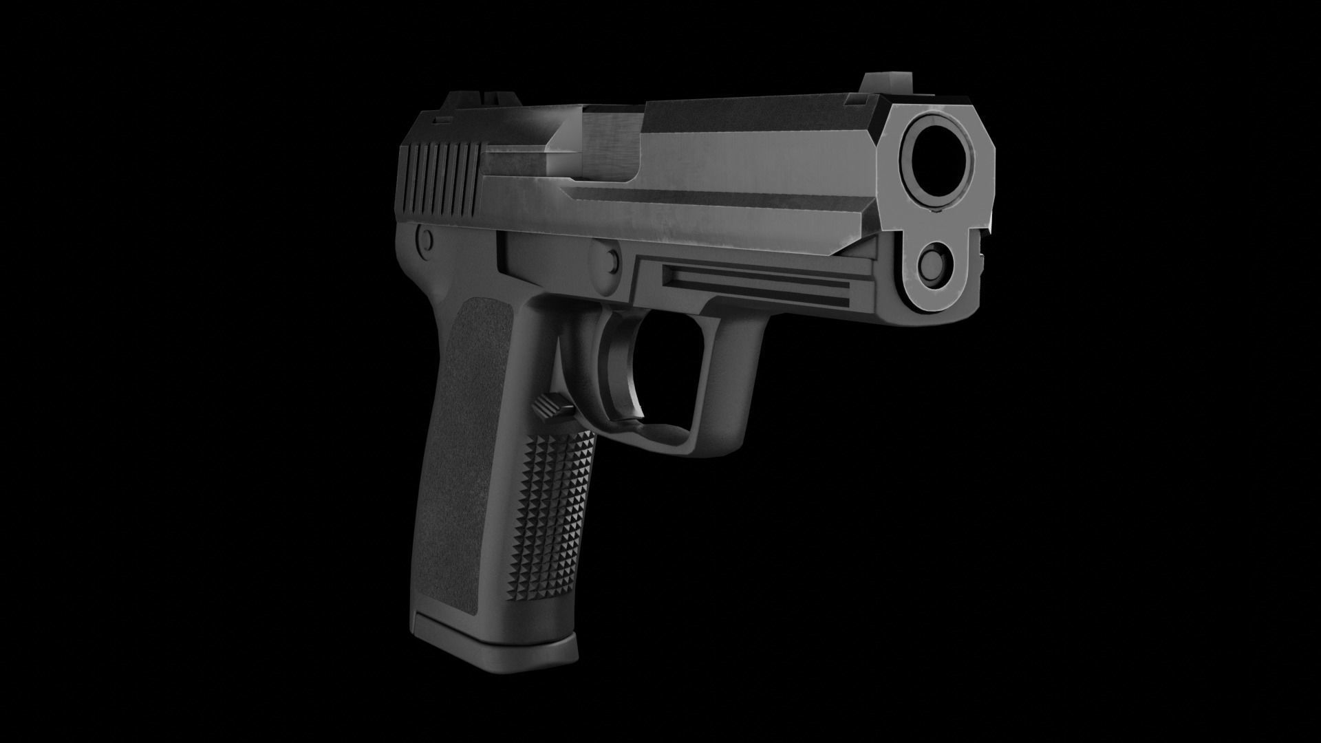 HK USP9mm Handgun Low-poly 3D model_8