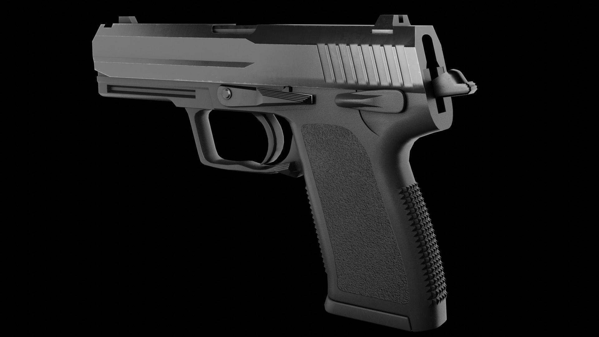 HK USP9mm Handgun Low-poly 3D model_5