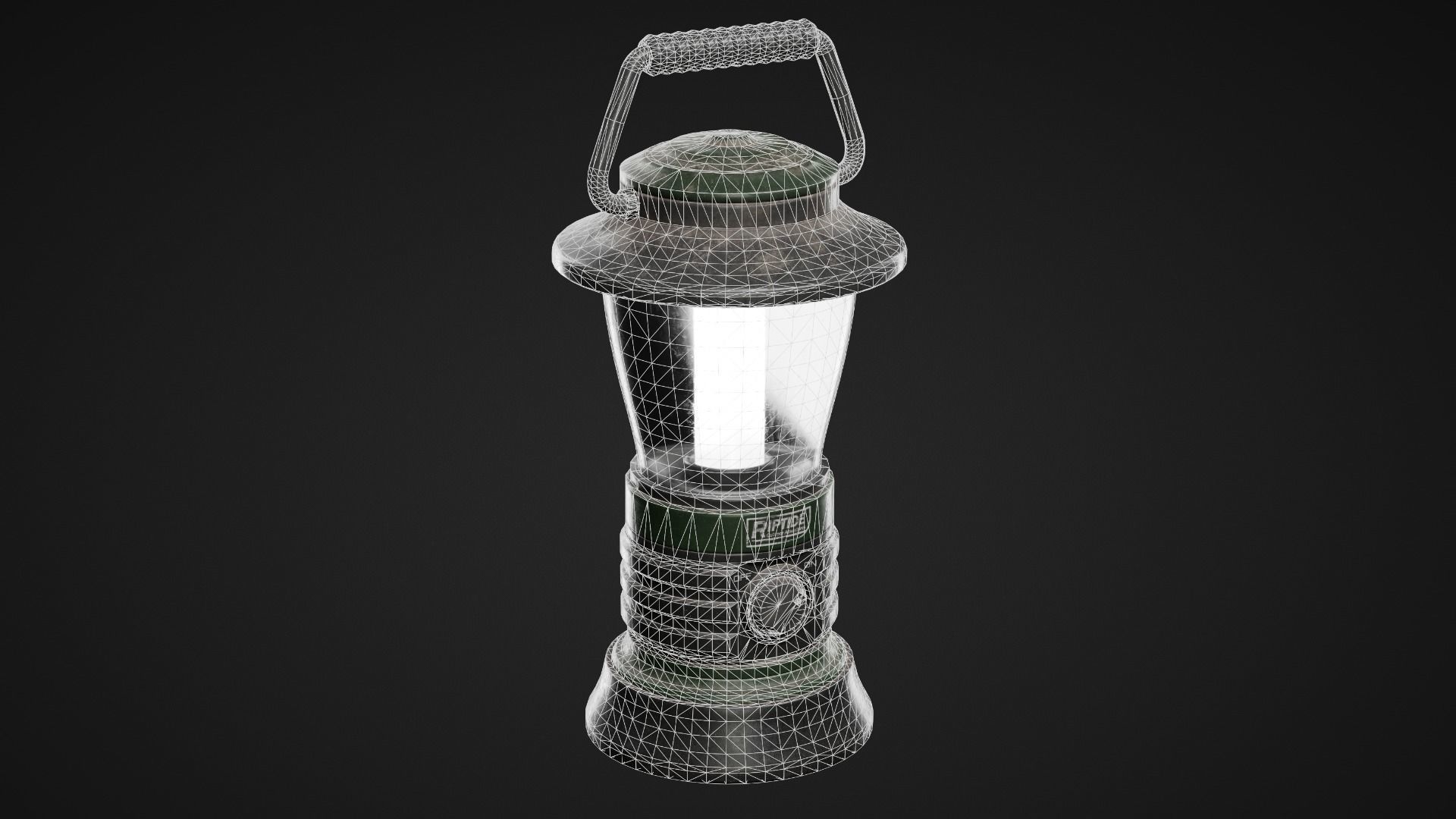 Lantern Low-poly 3D model_2