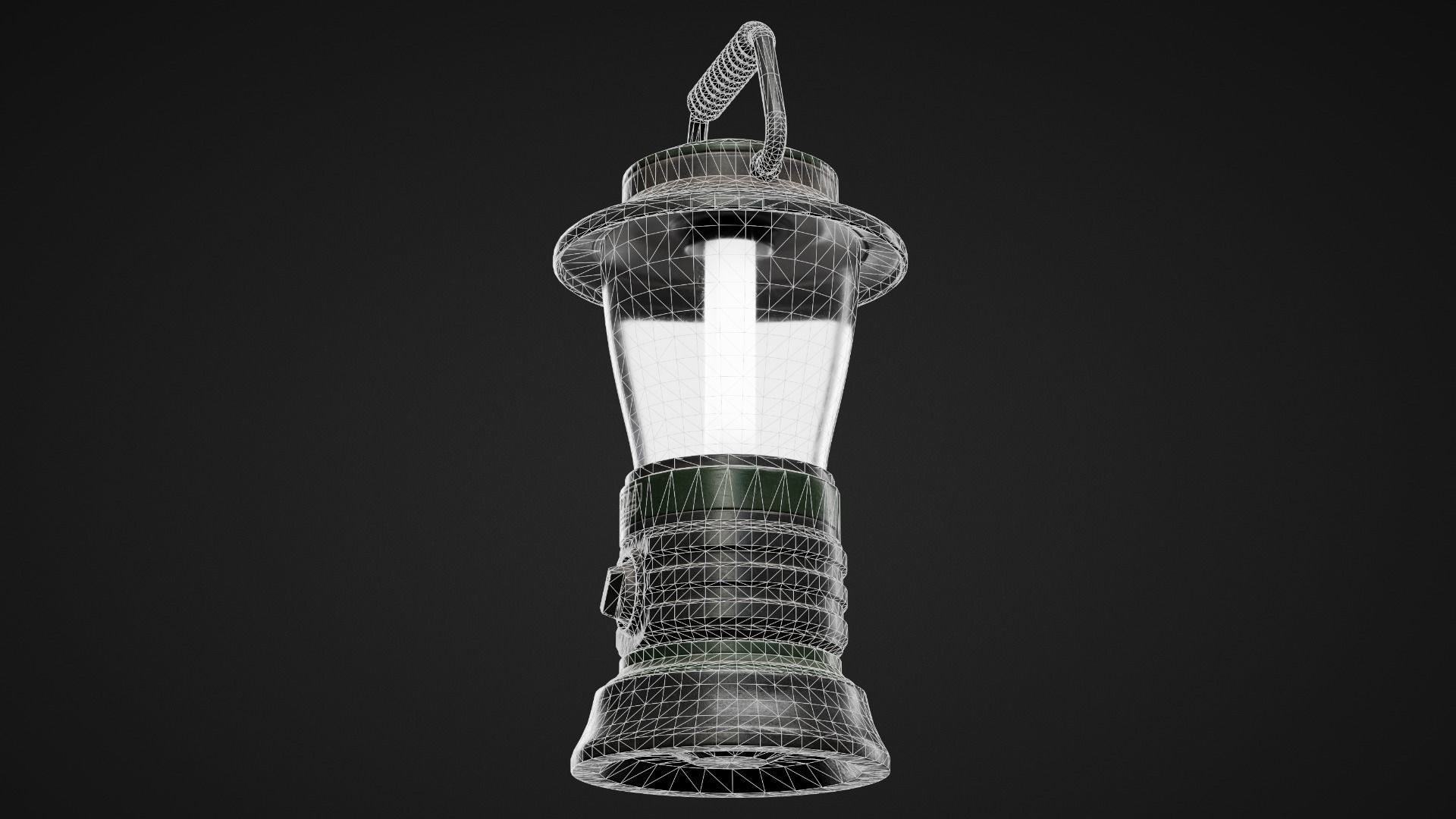 Lantern Low-poly 3D model_4