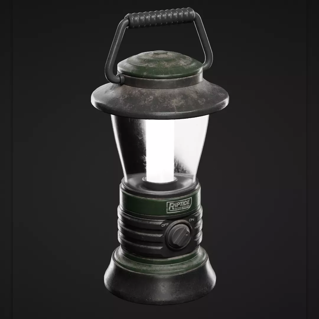 Lantern Low-poly 3D model_0