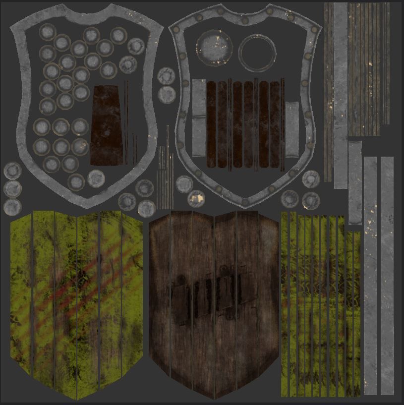 medieval shield lowpoly pbr Low-poly 3D model_5