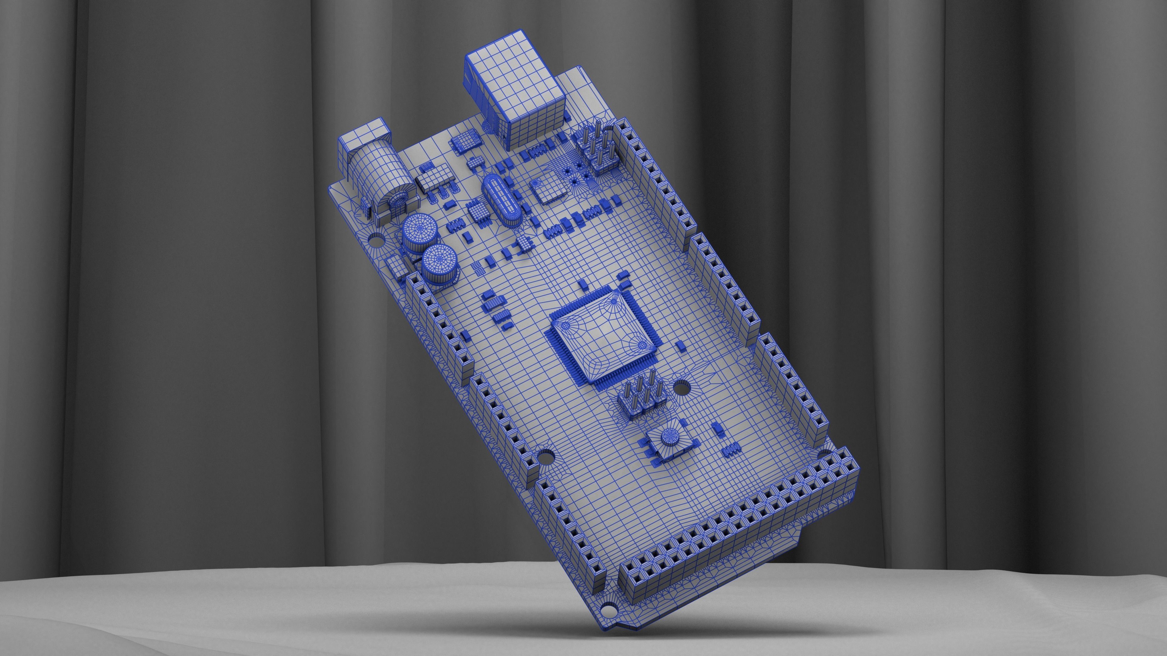 Arduino Mega 2560 3D model_12