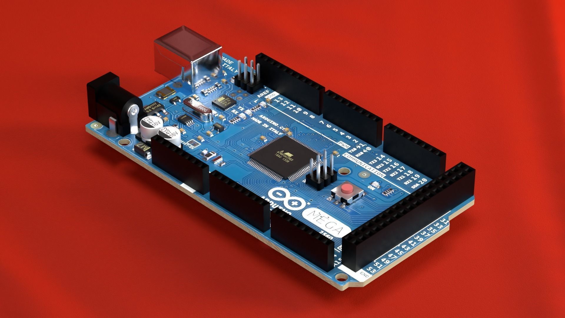 Arduino Mega 2560 3D model_8