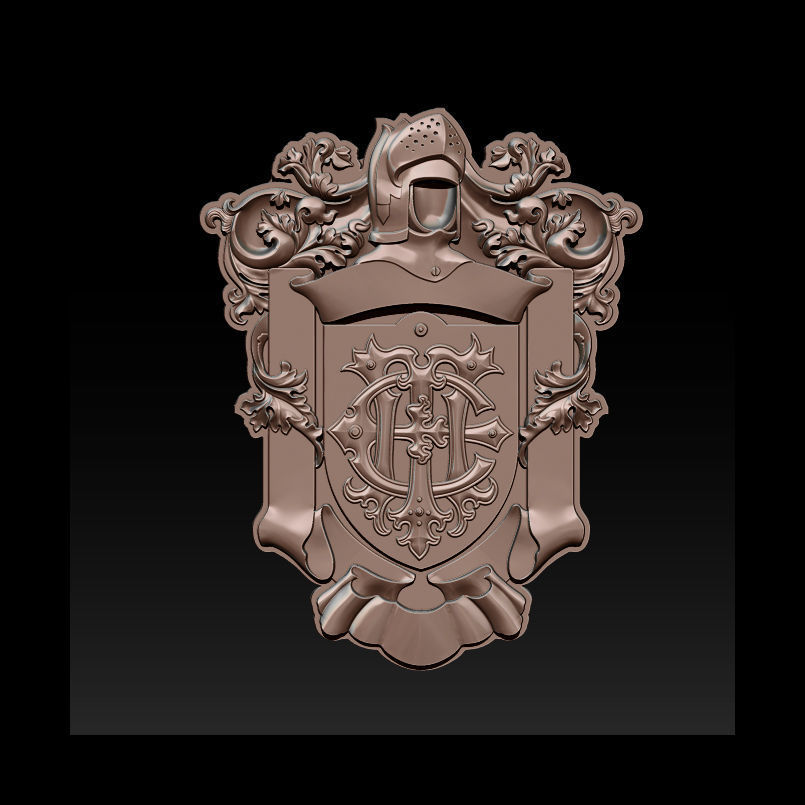 Classical Nameplate frame 3D print model_4