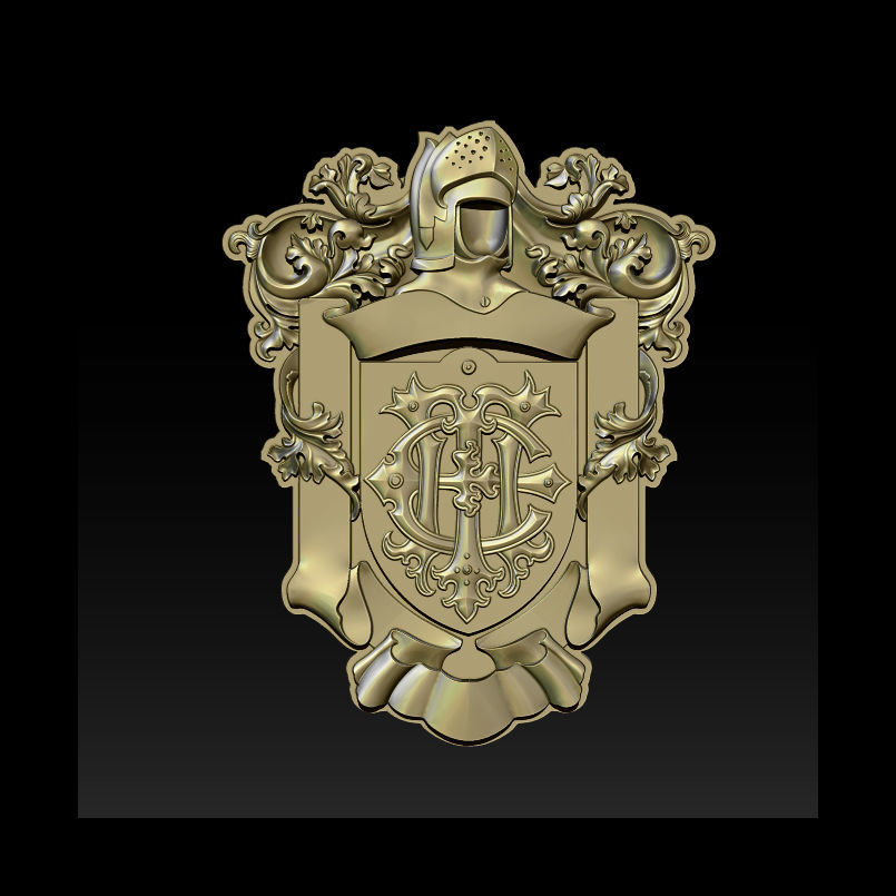 Classical Nameplate frame 3D print model_21