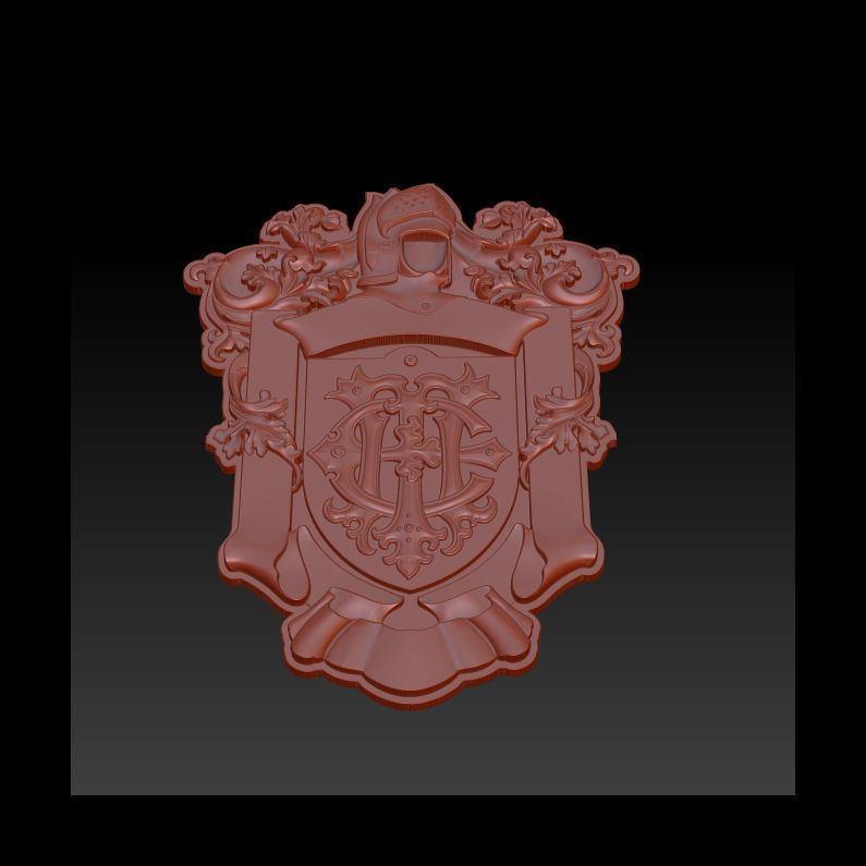 Classical Nameplate frame 3D print model_17