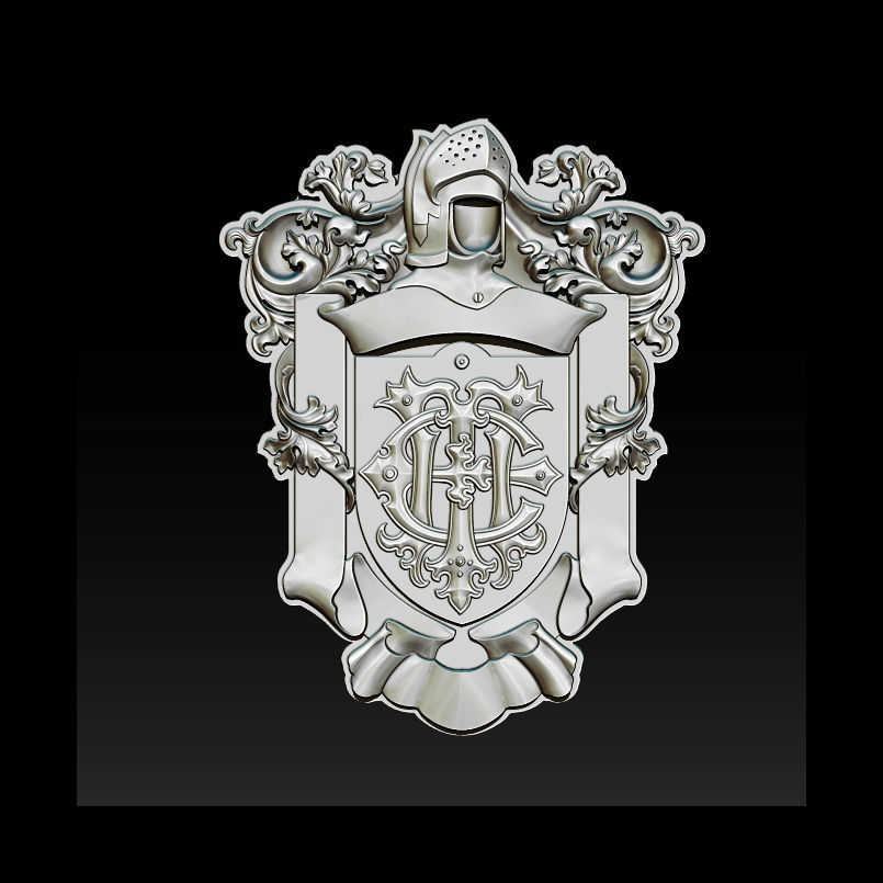 Classical Nameplate frame 3D print model_13