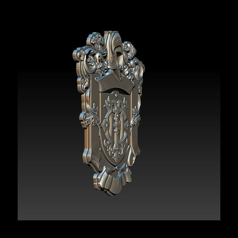 Classical Nameplate frame 3D print model_27