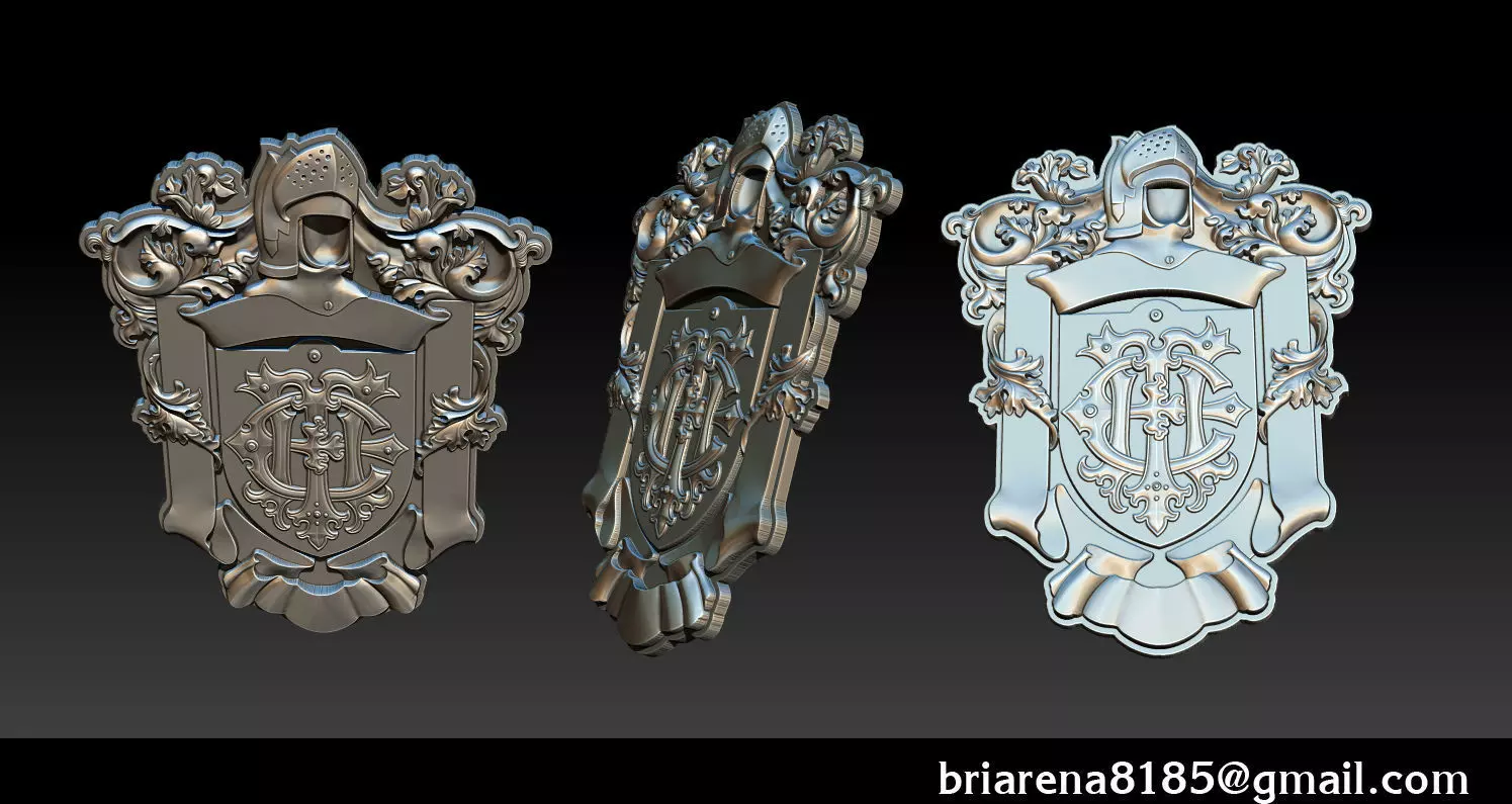 Classical Nameplate frame 3D print model_0