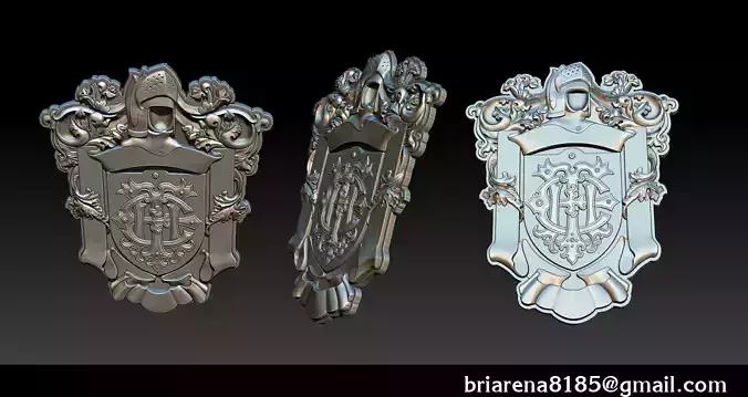 Classical Nameplate frame 3D print model