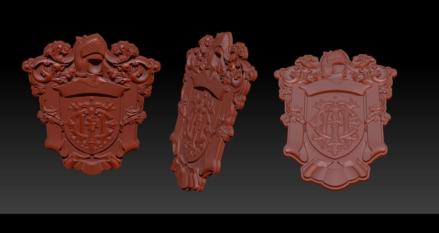 Classical Nameplate frame 3D print model_28