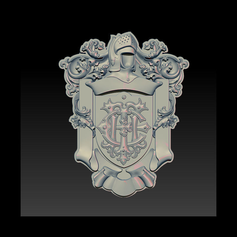 Classical Nameplate frame 3D print model_12