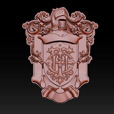 Classical Nameplate frame 3D print model_20