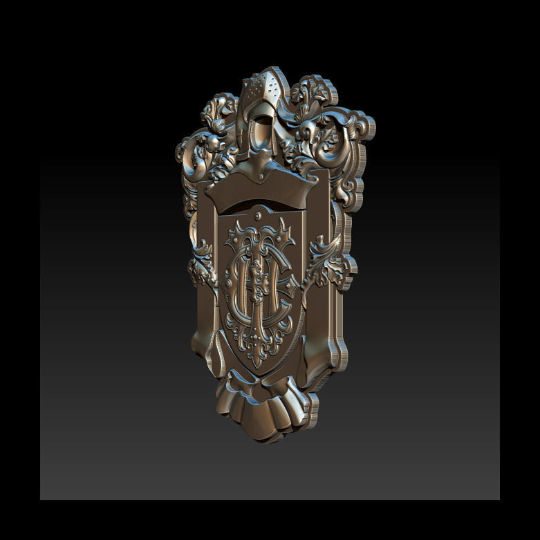 Classical Nameplate frame 3D print model_14