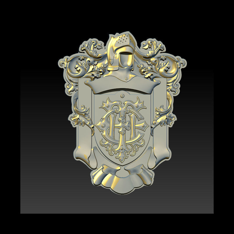 Classical Nameplate frame 3D print model_3