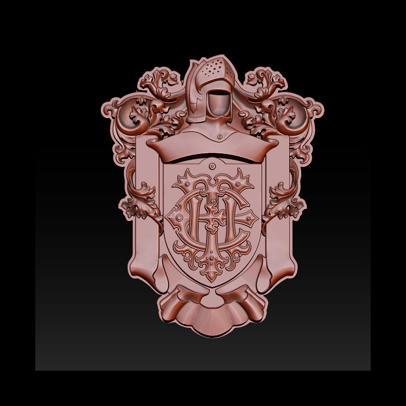 Classical Nameplate frame 3D print model_2