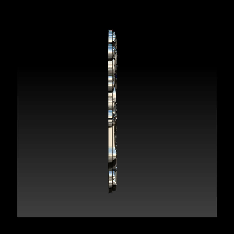 Classical Nameplate frame 3D print model_15