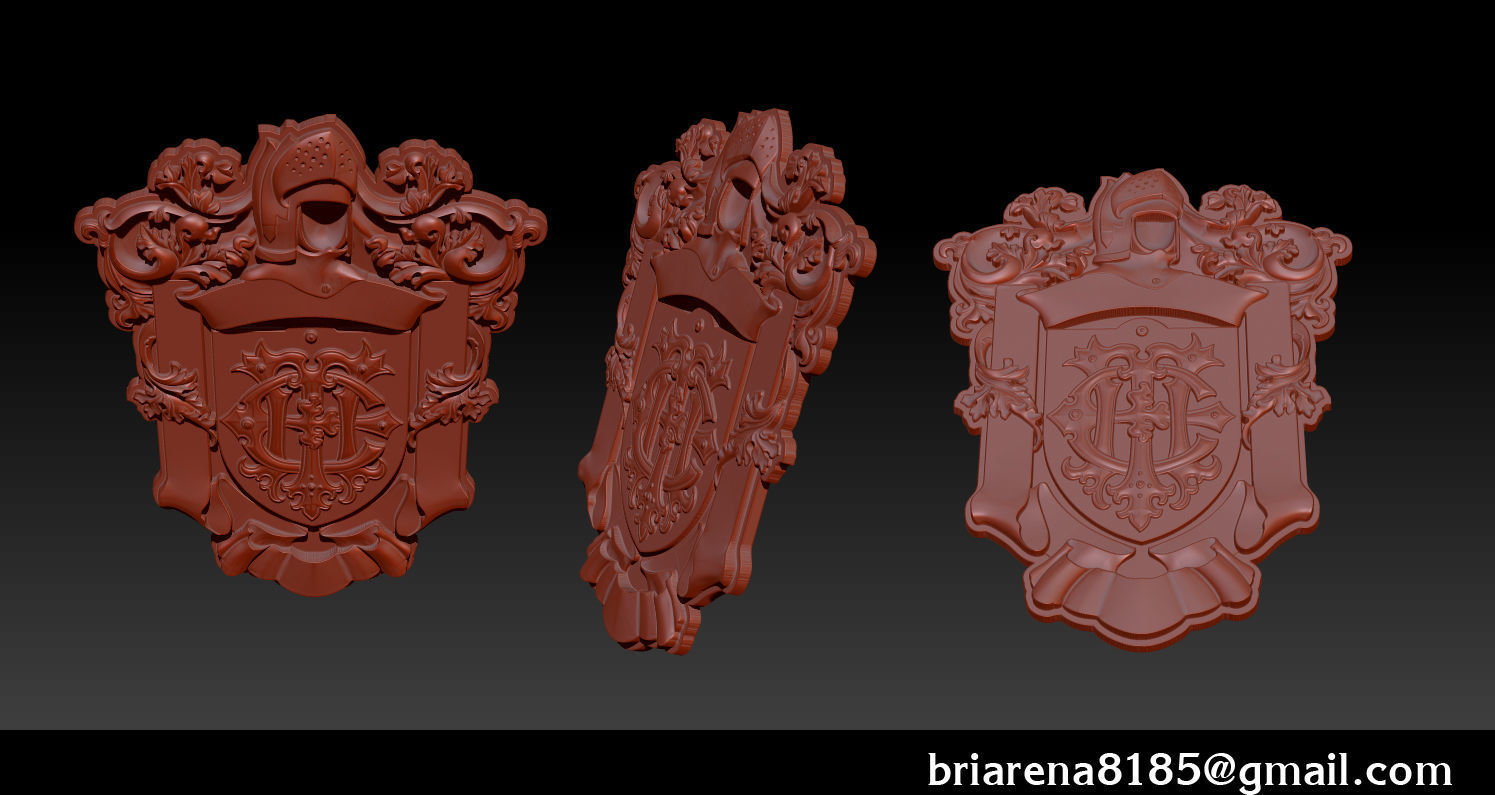 Classical Nameplate frame 3D print model_6