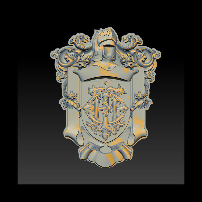 Classical Nameplate frame 3D print model_29