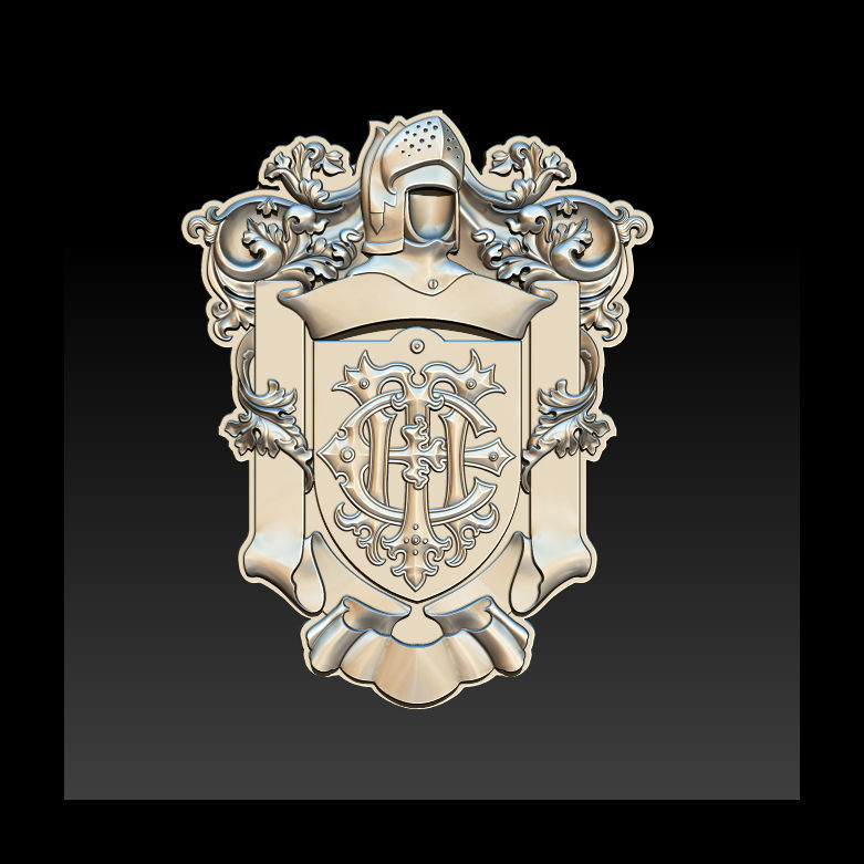 Classical Nameplate frame 3D print model_8