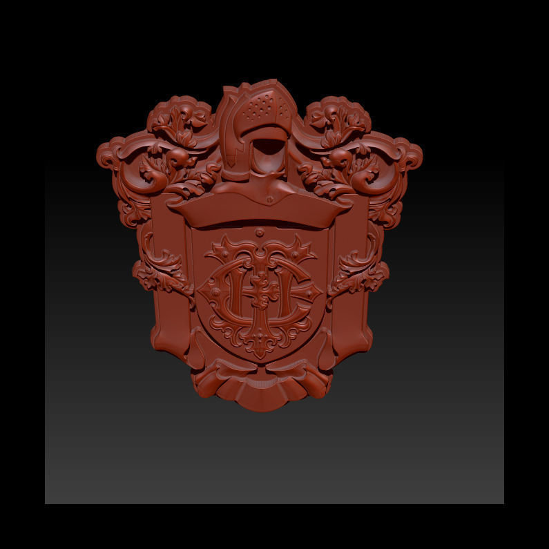 Classical Nameplate frame 3D print model_18