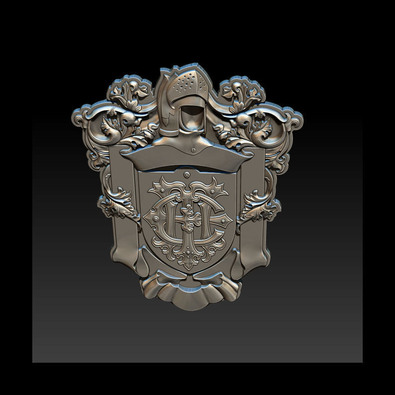 Classical Nameplate frame 3D print model_10