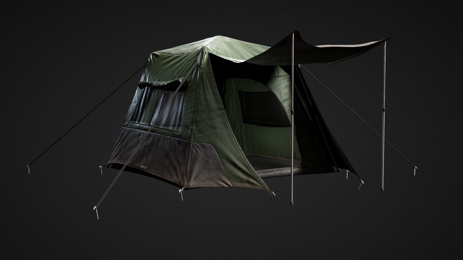 Camping Tent Low-poly 3D model_1
