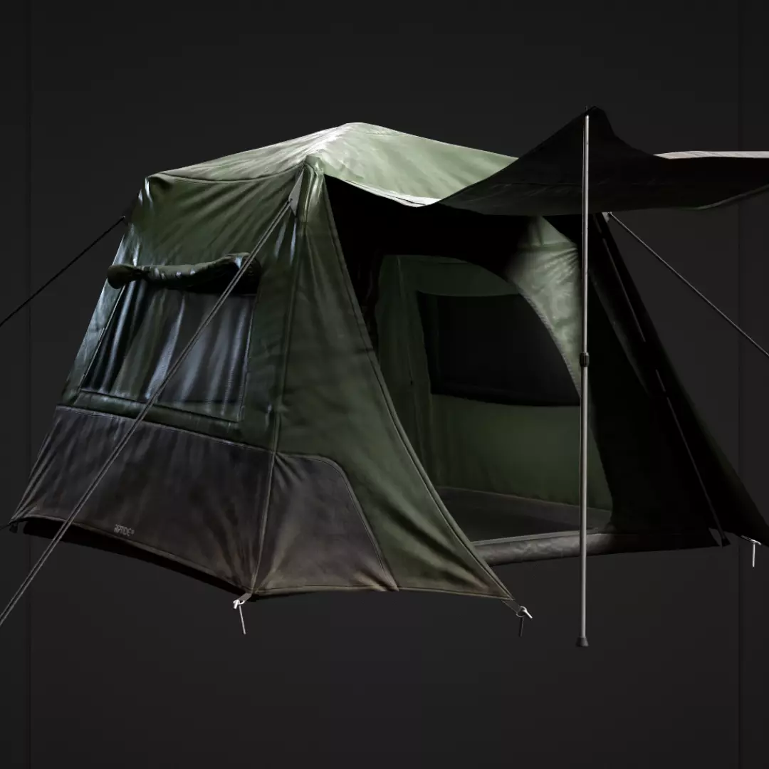 Camping Tent Low-poly 3D model_0