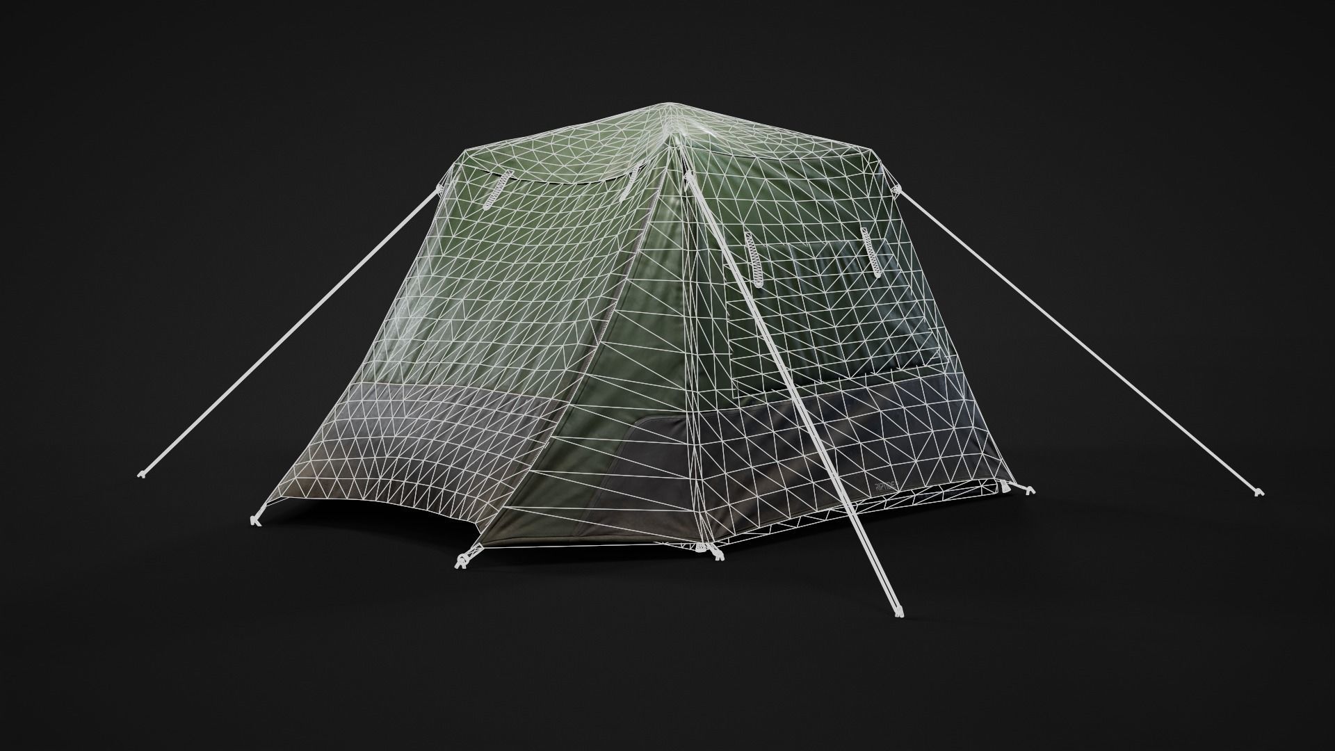 Camping Tent Low-poly 3D model_4