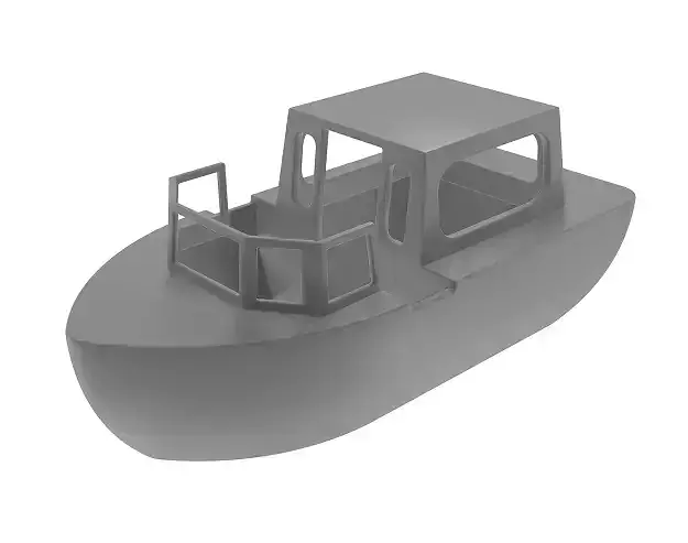 Tourist Boat Low-poly 3D model