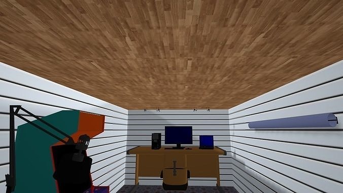 GAMING room high detailed Low-poly 3D model