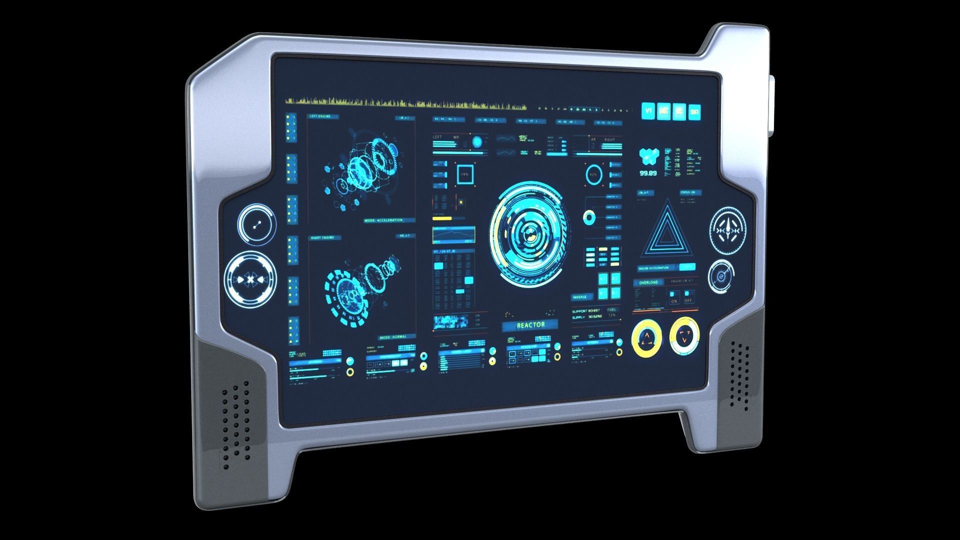 Sci-fi Touch Pad 3 3D model_2