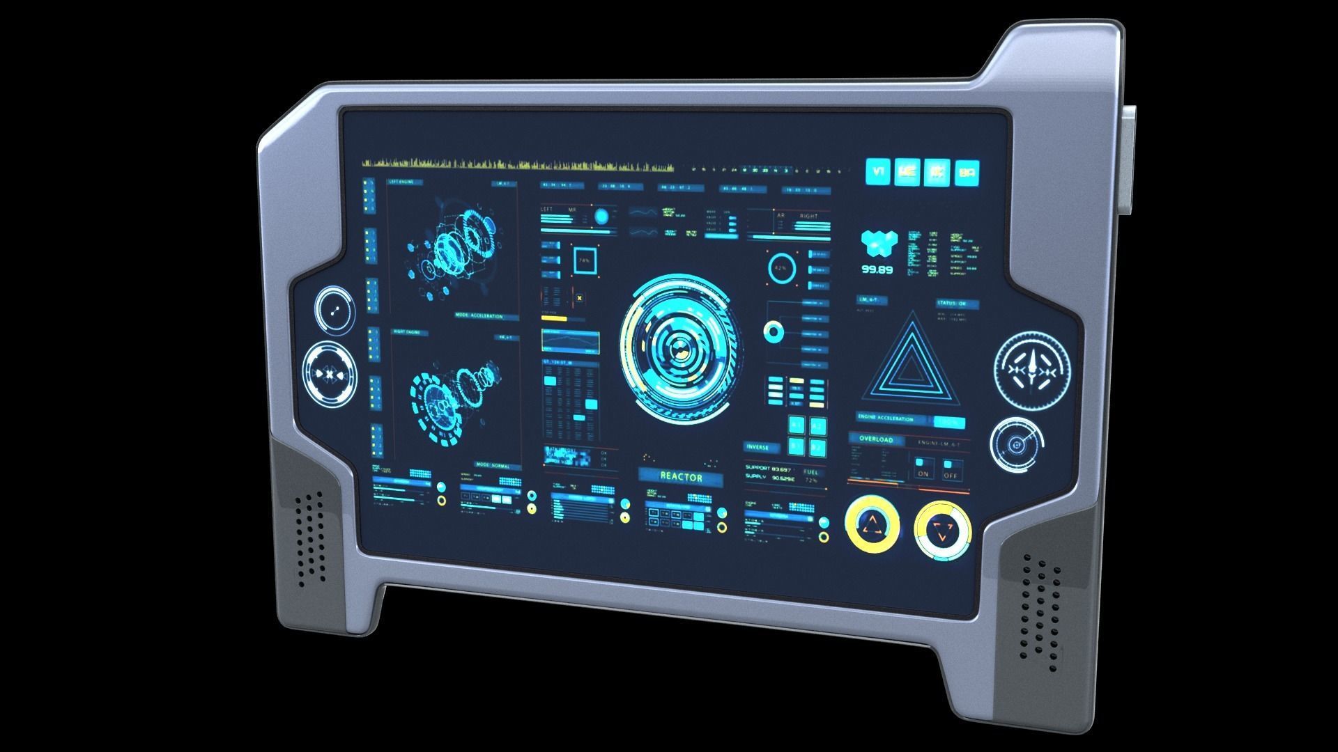 Sci-fi Touch Pad 3 3D model_3